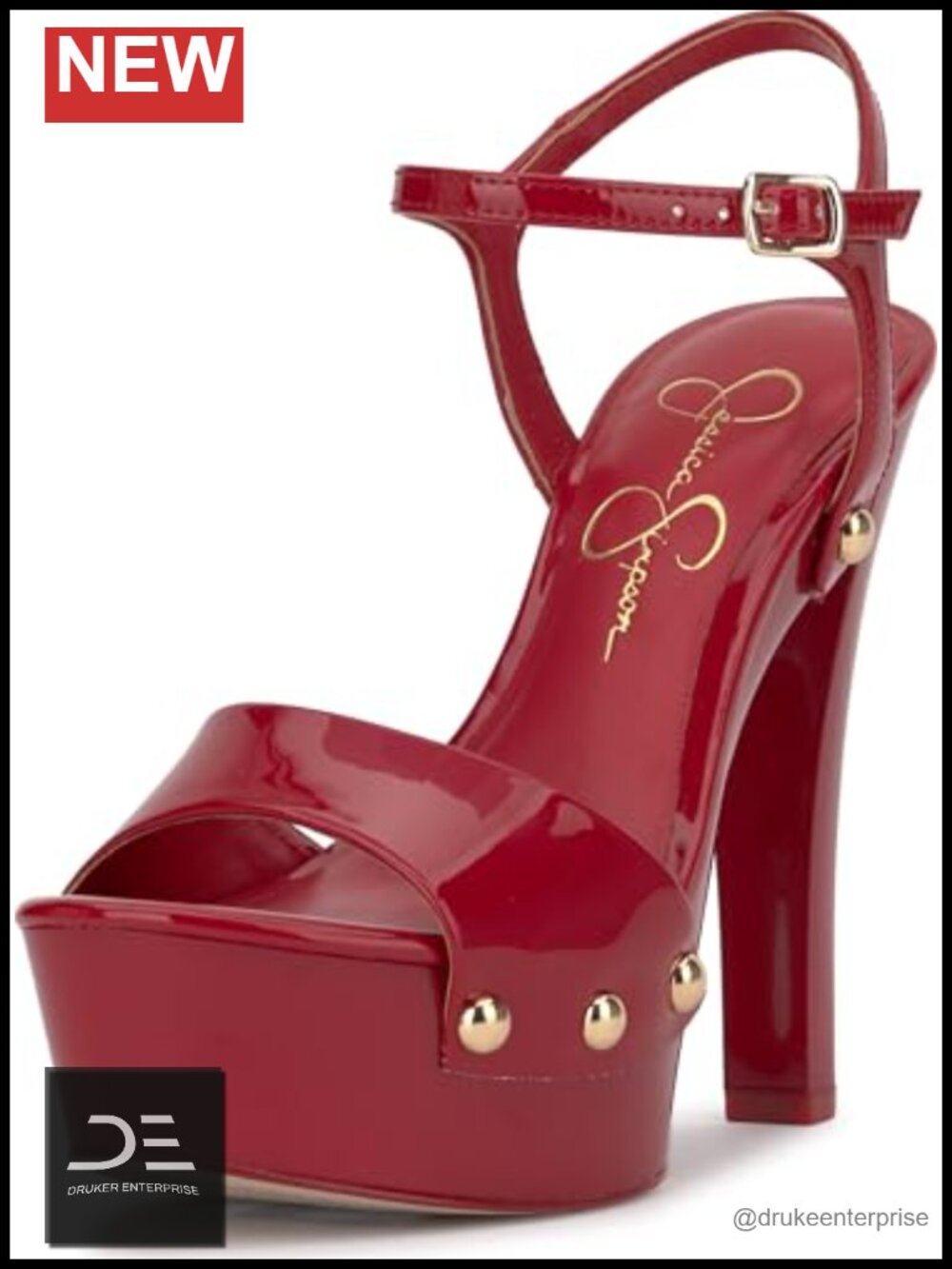 Faux Leather Platform Sandals with Ankle Strap and Bow